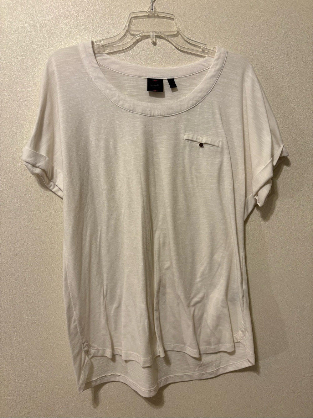 Rafaella White Short-Sleeve Pocket Tee